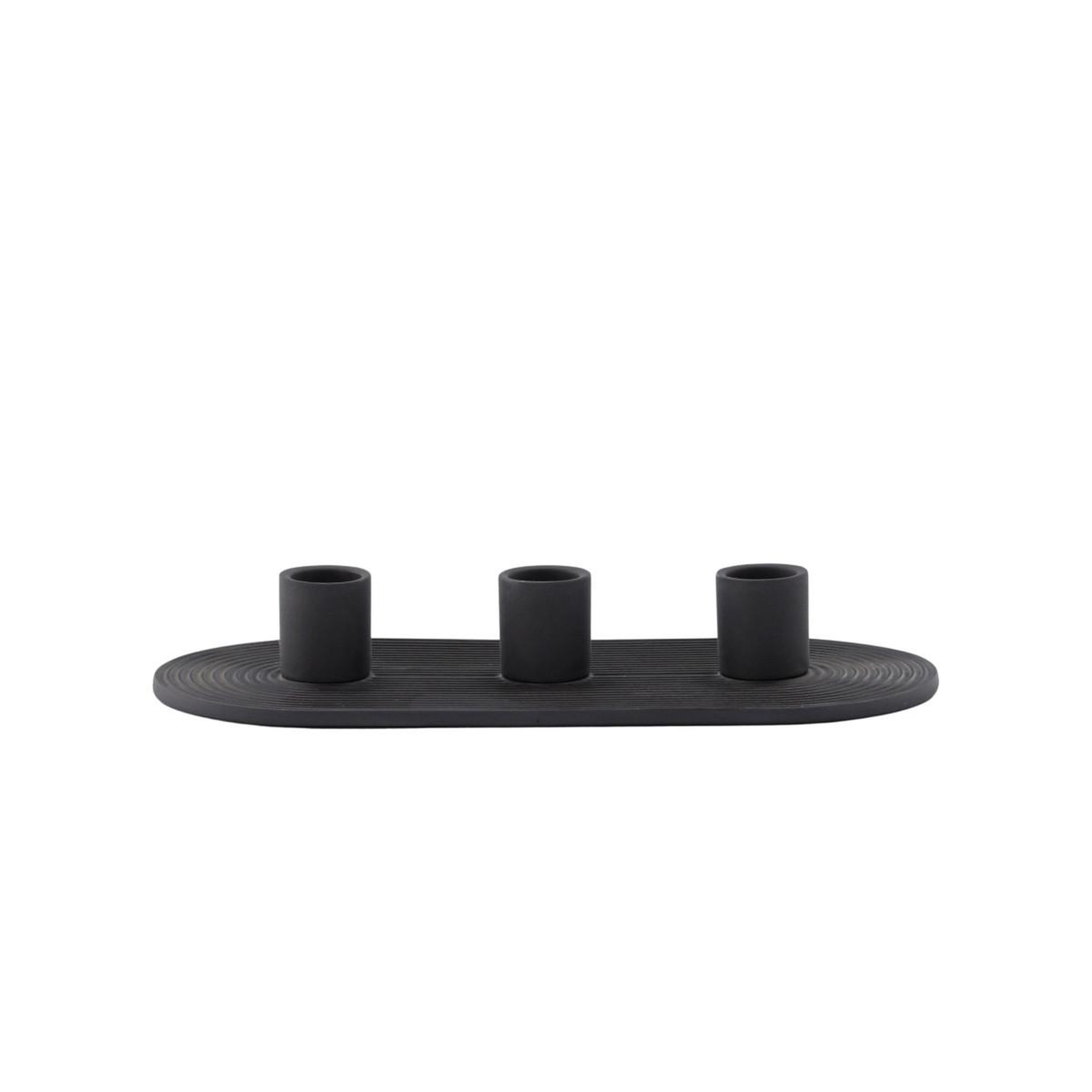 Voir la diapositive 3 : Paris Prix Bougeoir en argile 3 bougies  dian  24cm noir