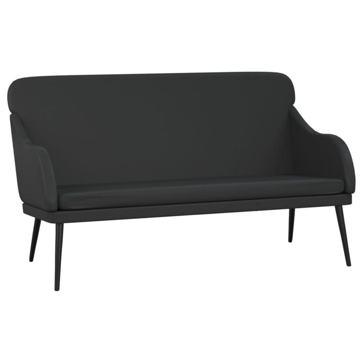 VIDAXL Banc Noir 110x76x80 cm Similicuir