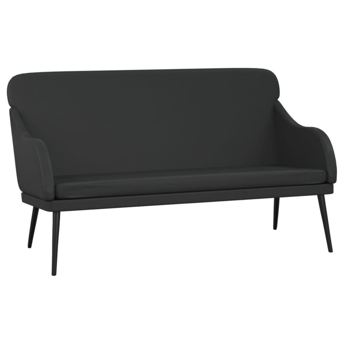 VIDAXL Banc Noir 110x76x80 cm Similicuir