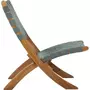 BEAU RIVAGE Lot de 2 fauteuils de jardin VERONE en bois d'acacia FSC et corde - coloris vert