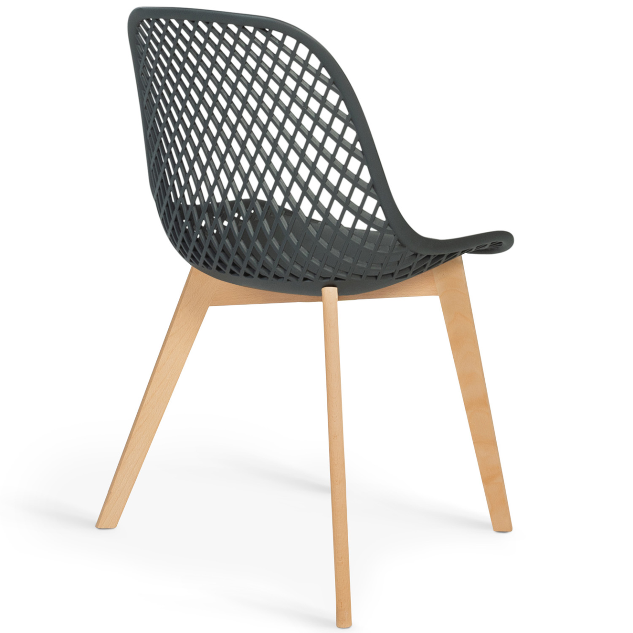 Voir la diapositive 4 : ID MARKET Lot de 4 chaises mandy mix color blanc, gris, bleu canard et noir