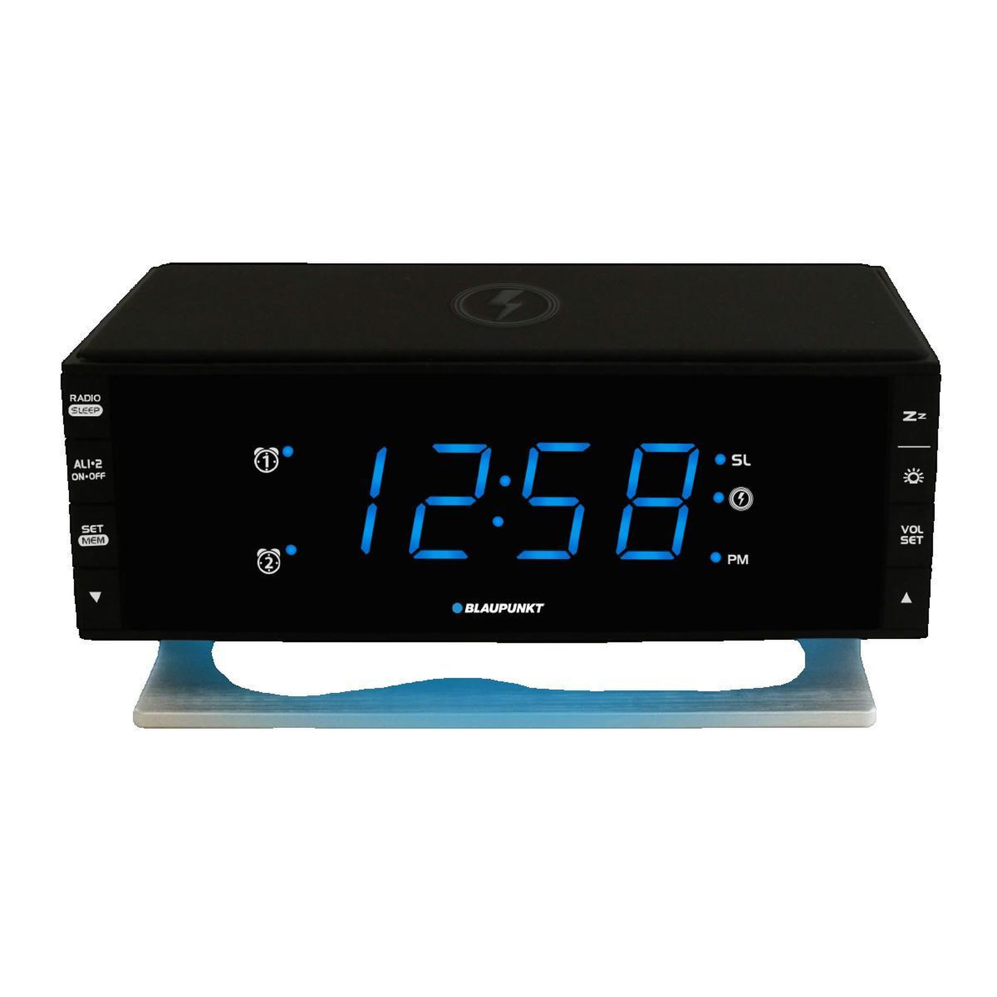 Voir la diapositive 2 : BLAUPUNKT Radio-réveil Blaupunkt CR55CHARGE Noir avec recharge sans fil
