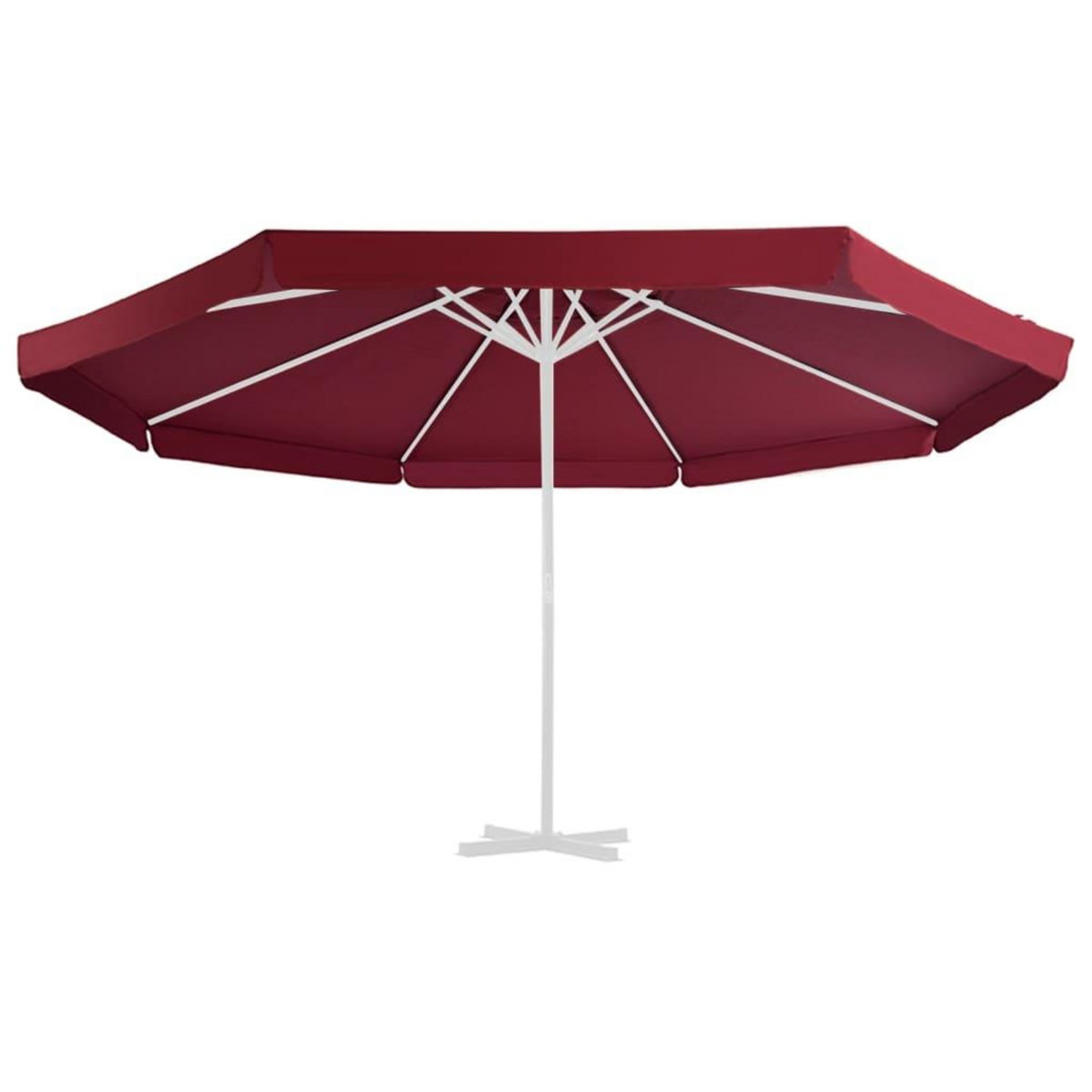 VIDAXL Tissu de remplacement pour parasol d'exterieur Bordeaux 500 cm
