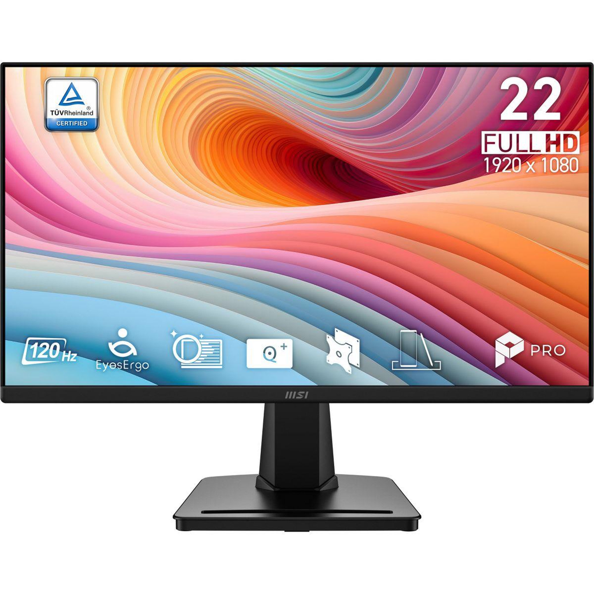 Voir la diapositive 2 : MSI Ecran pc pro mp225 21,4  va full hd 120 hz hdr