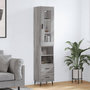 Voir la diapositive 1 : VIDAXL Buffet haut Sonoma gris 34,5x34x180 cm Bois d'ingenierie