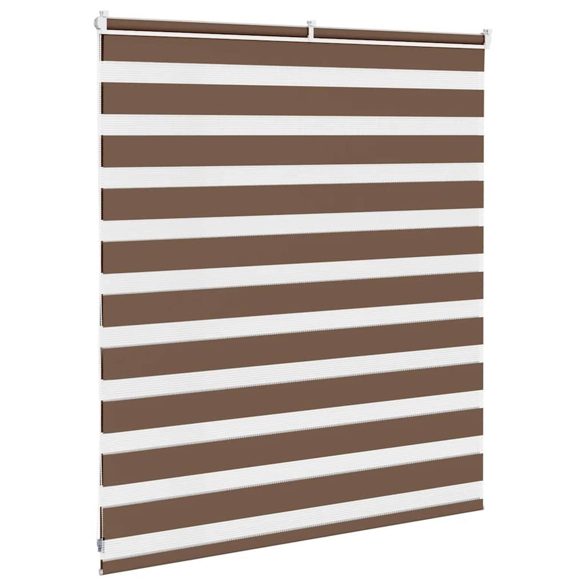 Voir la diapositive 4 : VIDAXL Store zebre marron 120x100cm largeur du tissu 115,9cm polyester