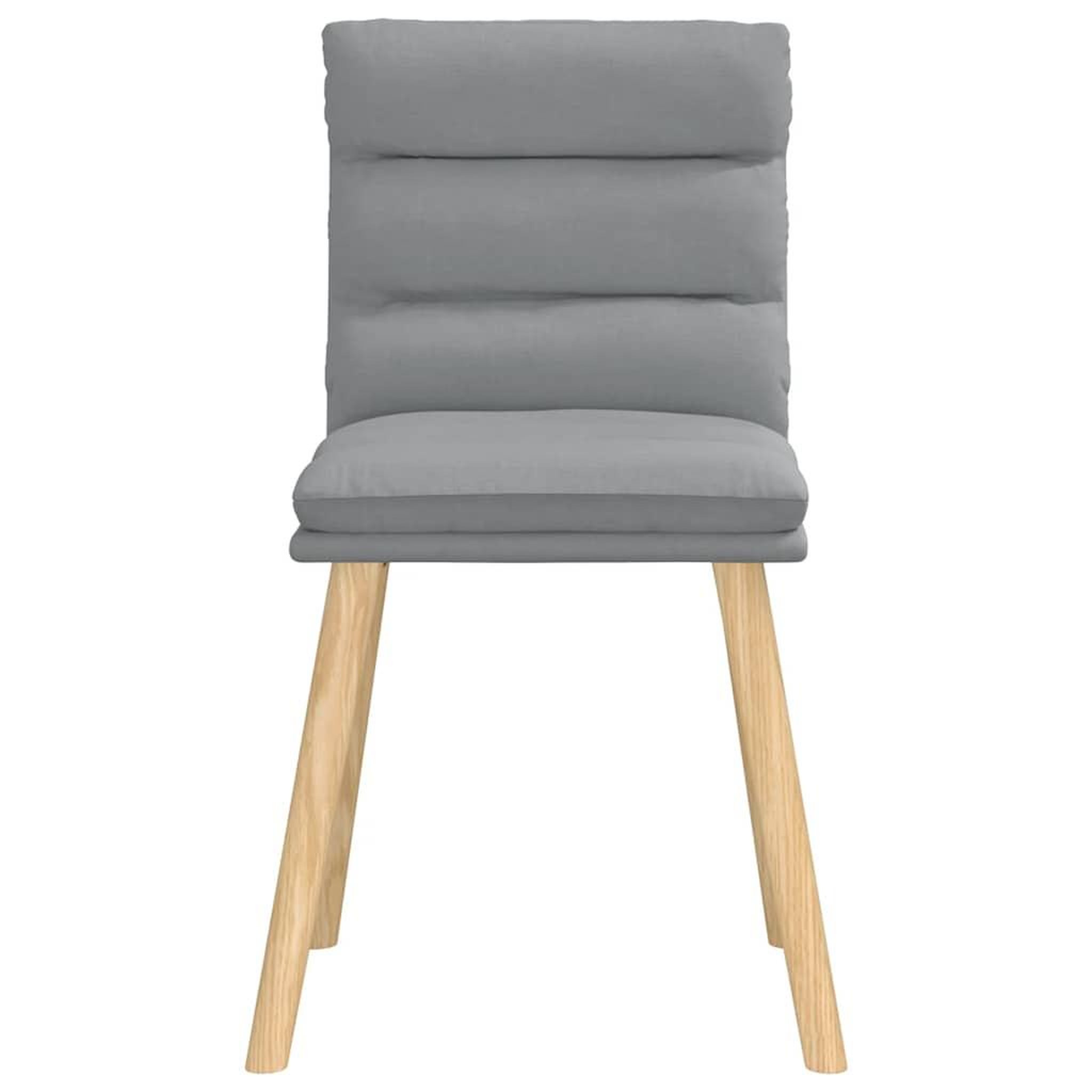 Voir la diapositive 4 : VIDAXL Chaises a manger lot de 6 gris clair tissu
