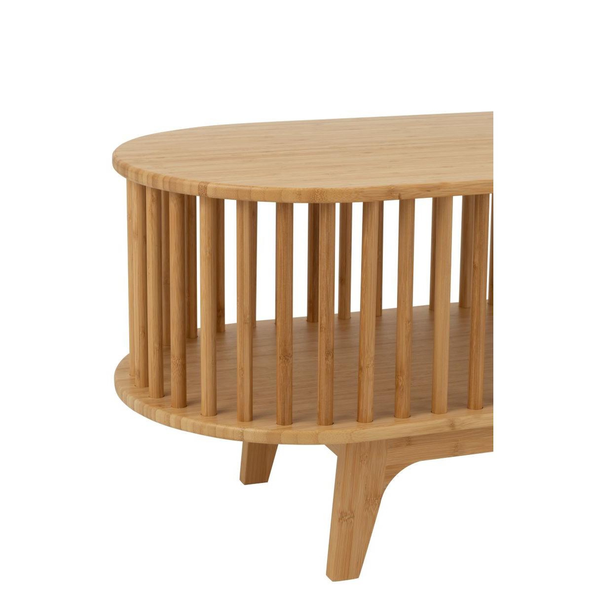 Voir la diapositive 6 : J-LINE Meuble tv en bambou  live  150cm naturel