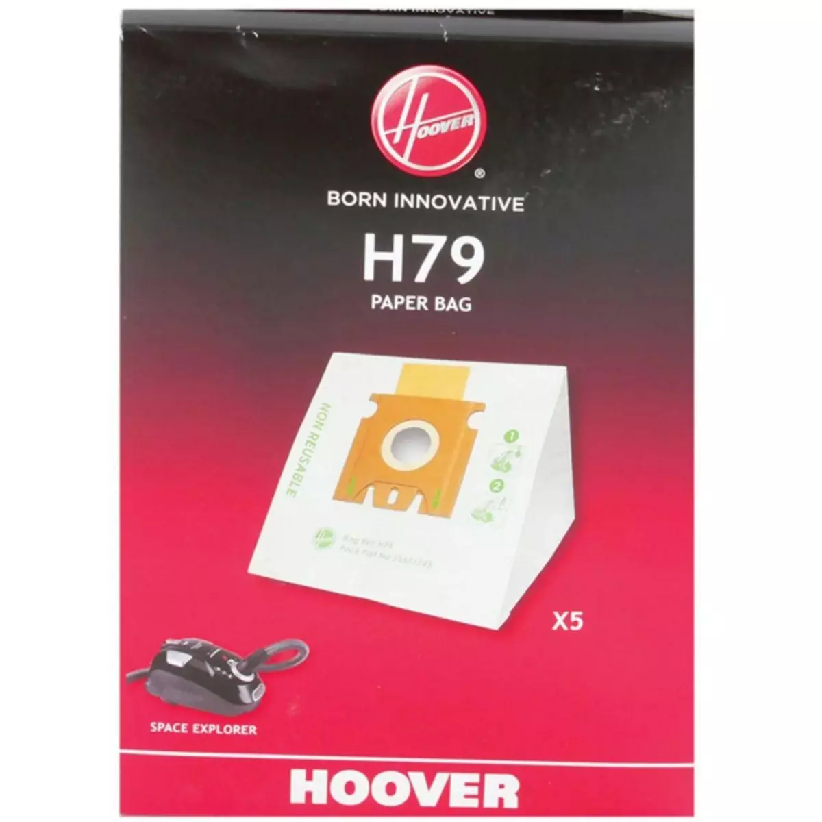 HOOVER Sac aspirateur H79 en papier pour Space Explorer x5