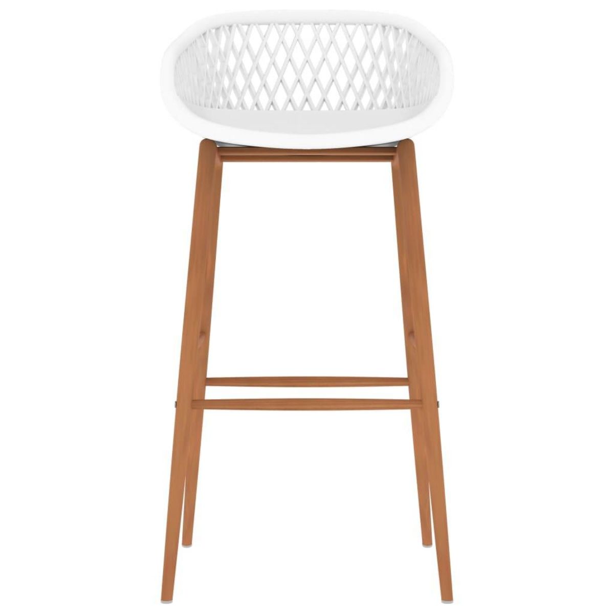 VIDAXL Chaises de bar lot de 2 blanc