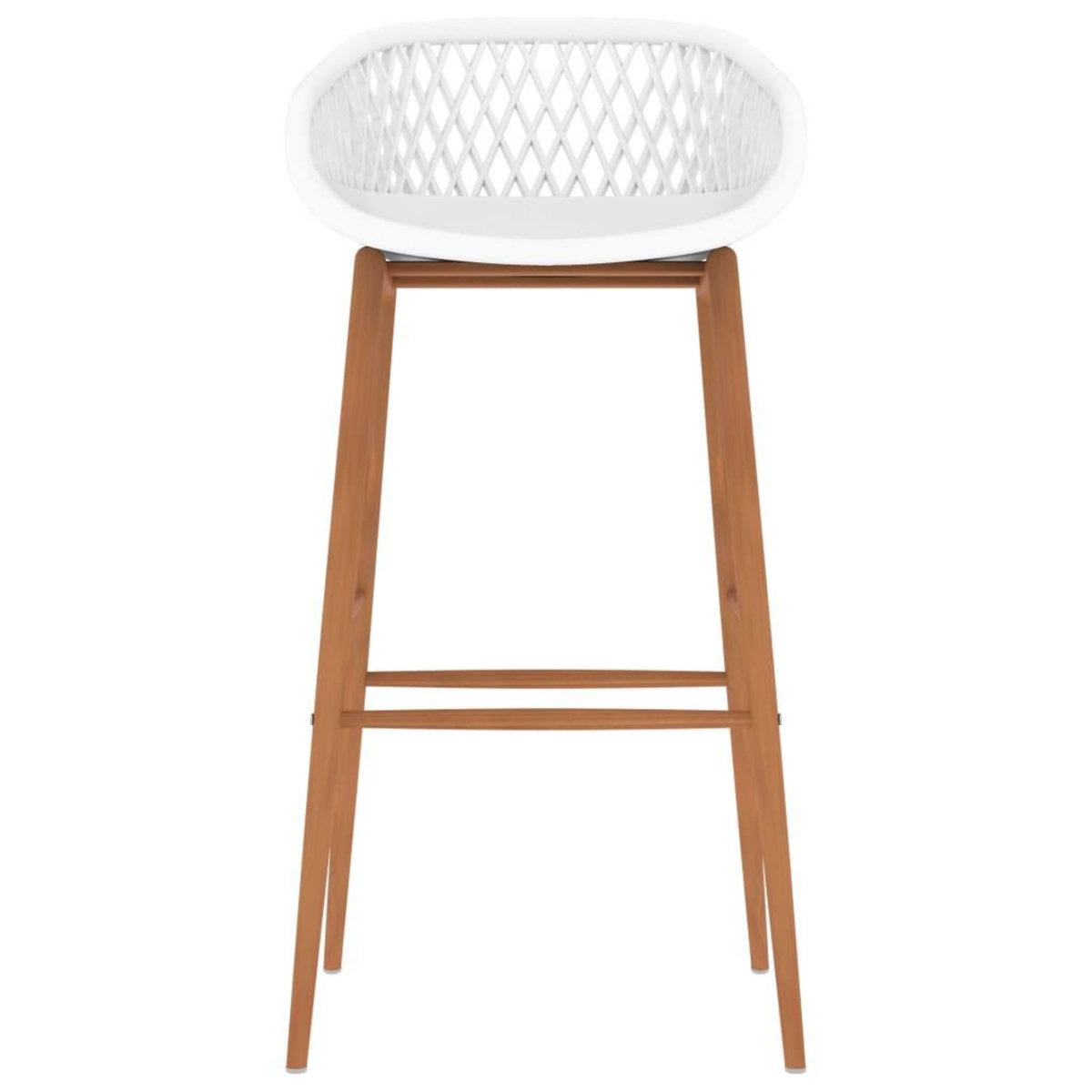 VIDAXL Chaises de bar lot de 2 blanc