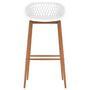 Voir la diapositive 3 : VIDAXL Chaises de bar lot de 2 blanc