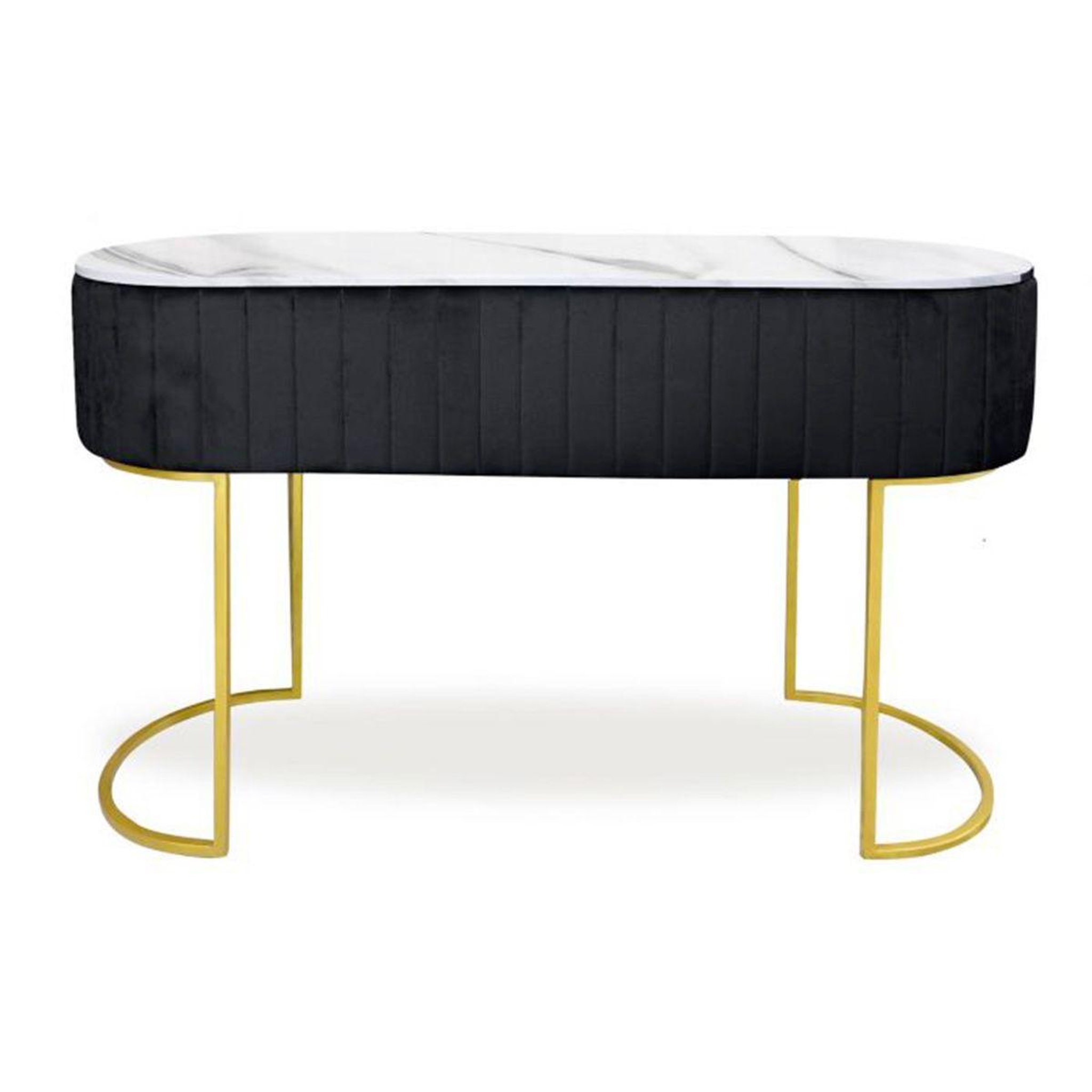 Voir la diapositive 3 : Paris Prix Coiffeuse Design 1 Tiroir  Lomape  120cm Noir