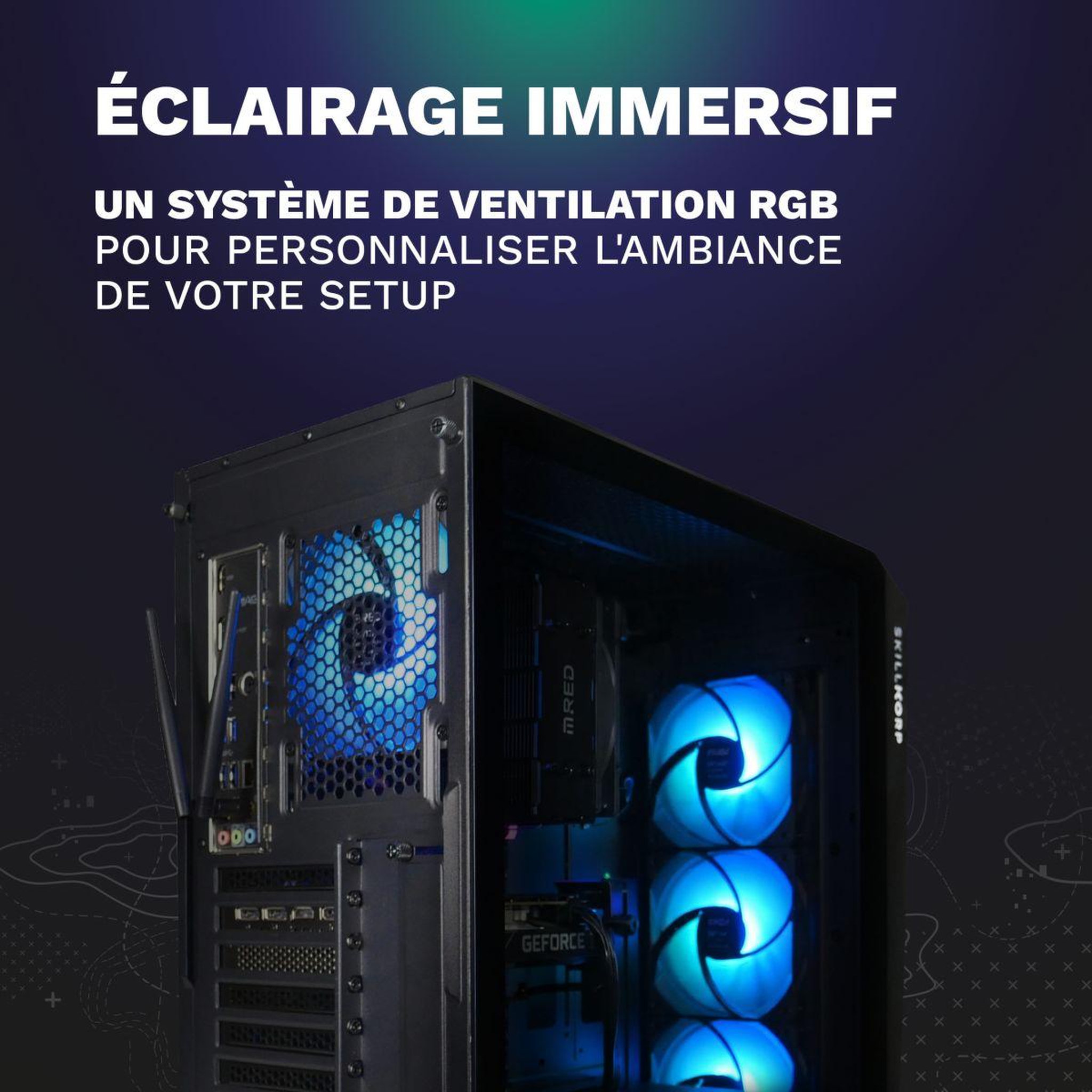 Voir la diapositive 3 : SKILLKORP Pc gamer sk13 - amd ryzen 7 5700x - nvidia geforce rtx 5060 - 16 go ram ddr4 - ssd 1 to
