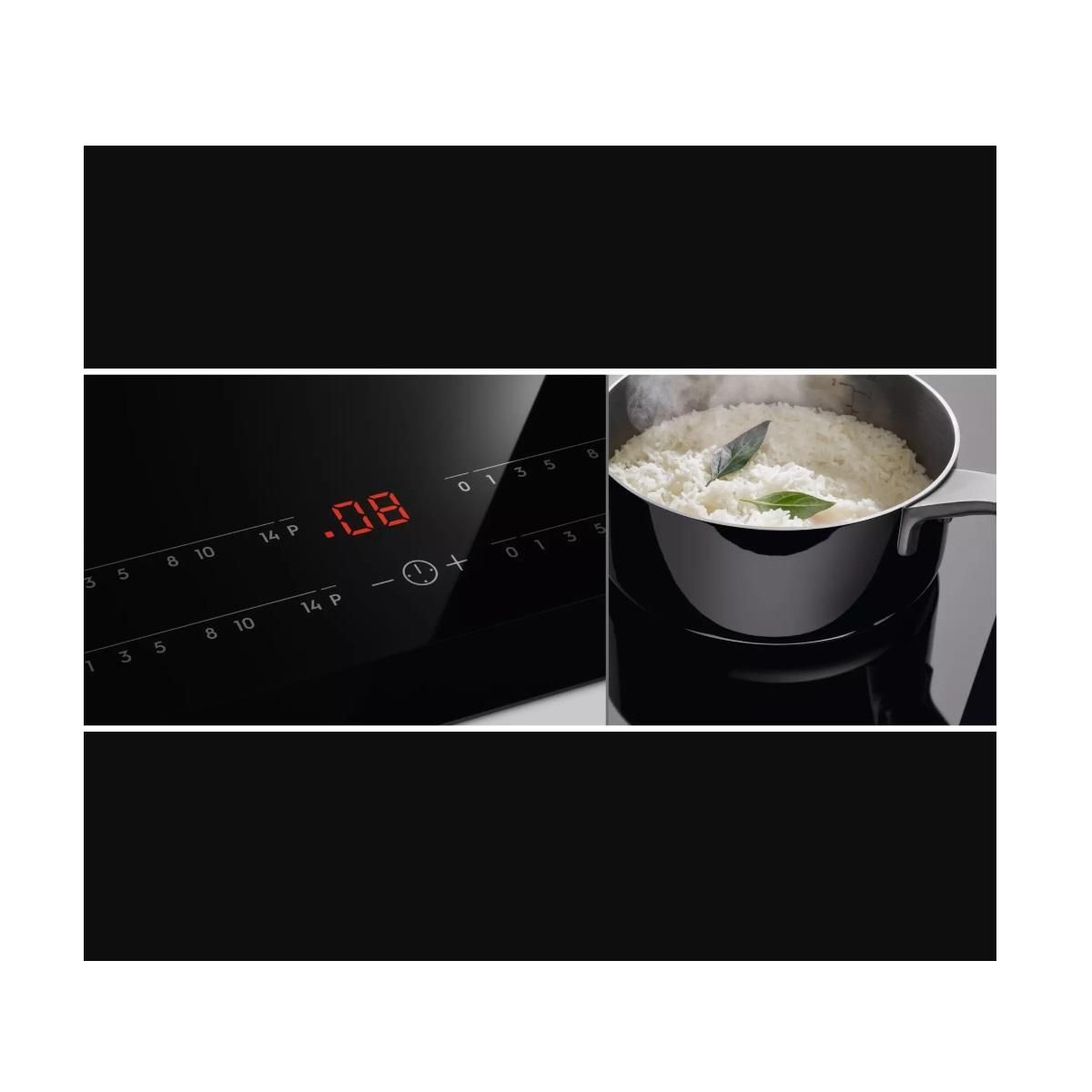 ELECTROLUX Table de cuisson induction 60cm 3 feux 7350w noir - DIV63340BK