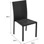 Voir la diapositive 5 : MARKET24 Ensemble repas de jardin - plateau en verre trempé et 6 chaises en résine tressée noir - Table 160x80x73 cm - Chaise : 44x54x