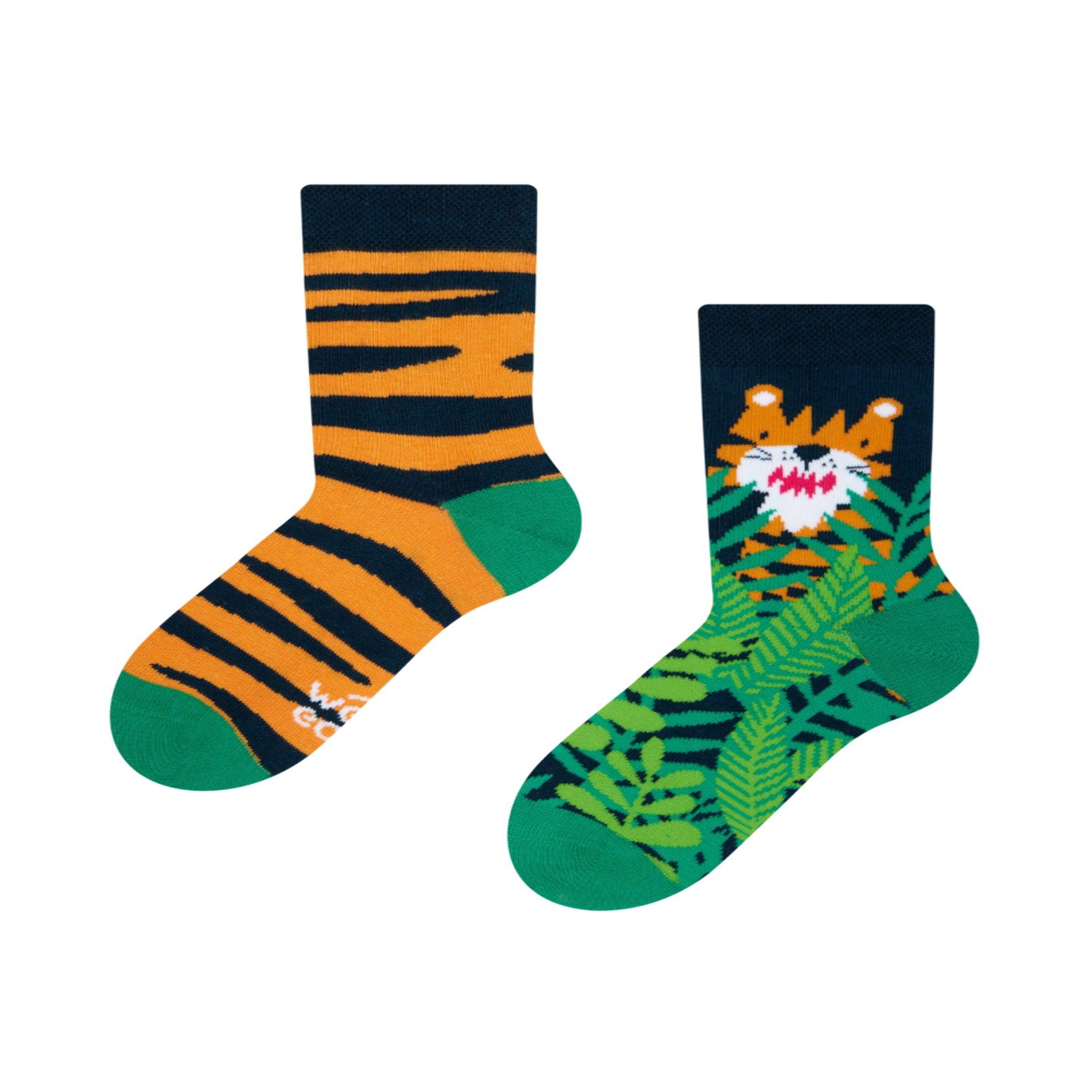 DEDOLES Chaussettes enfants tigres. Coloris disponibles : Multicolore