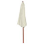 Voir la diapositive 2 : VIDAXL Parasol 300x258 cm Blanc sable