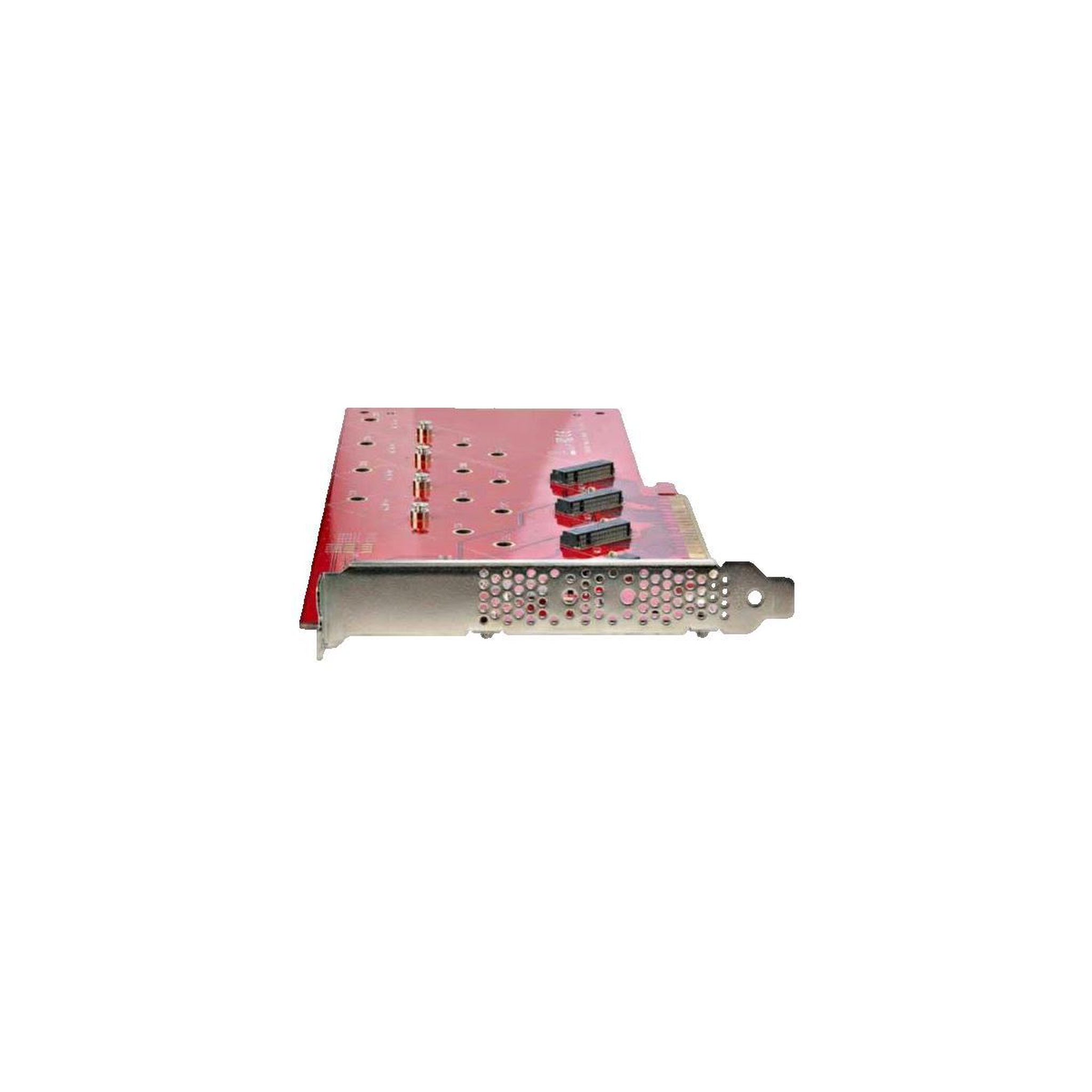 Voir la diapositive 3 : Startech Adaptateur PCIe M.2 StarTech QUAD-M2-PCIE-CARD-B pour SSD