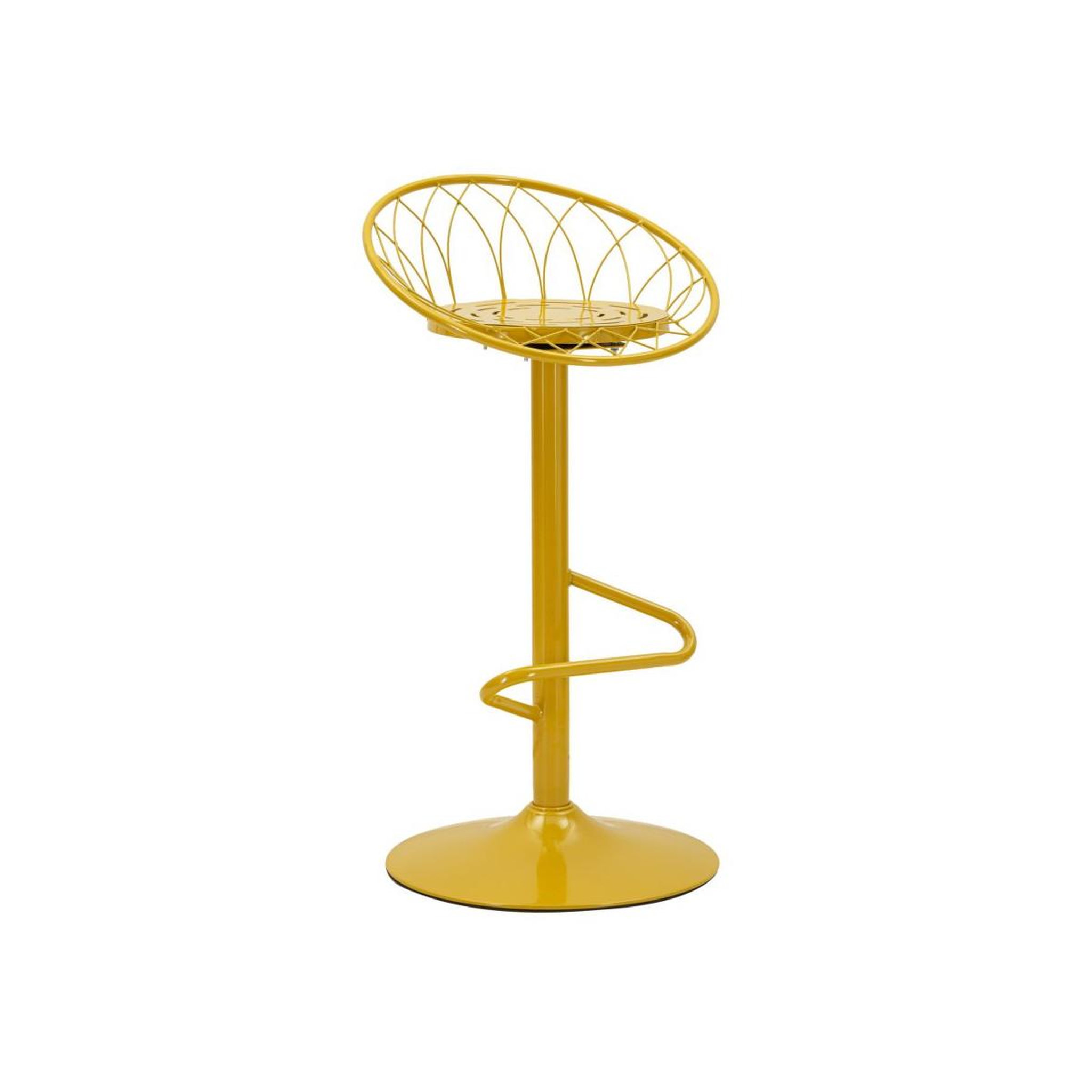 Paris Prix Tabouret de bar en métal  clox  92cm moutarde