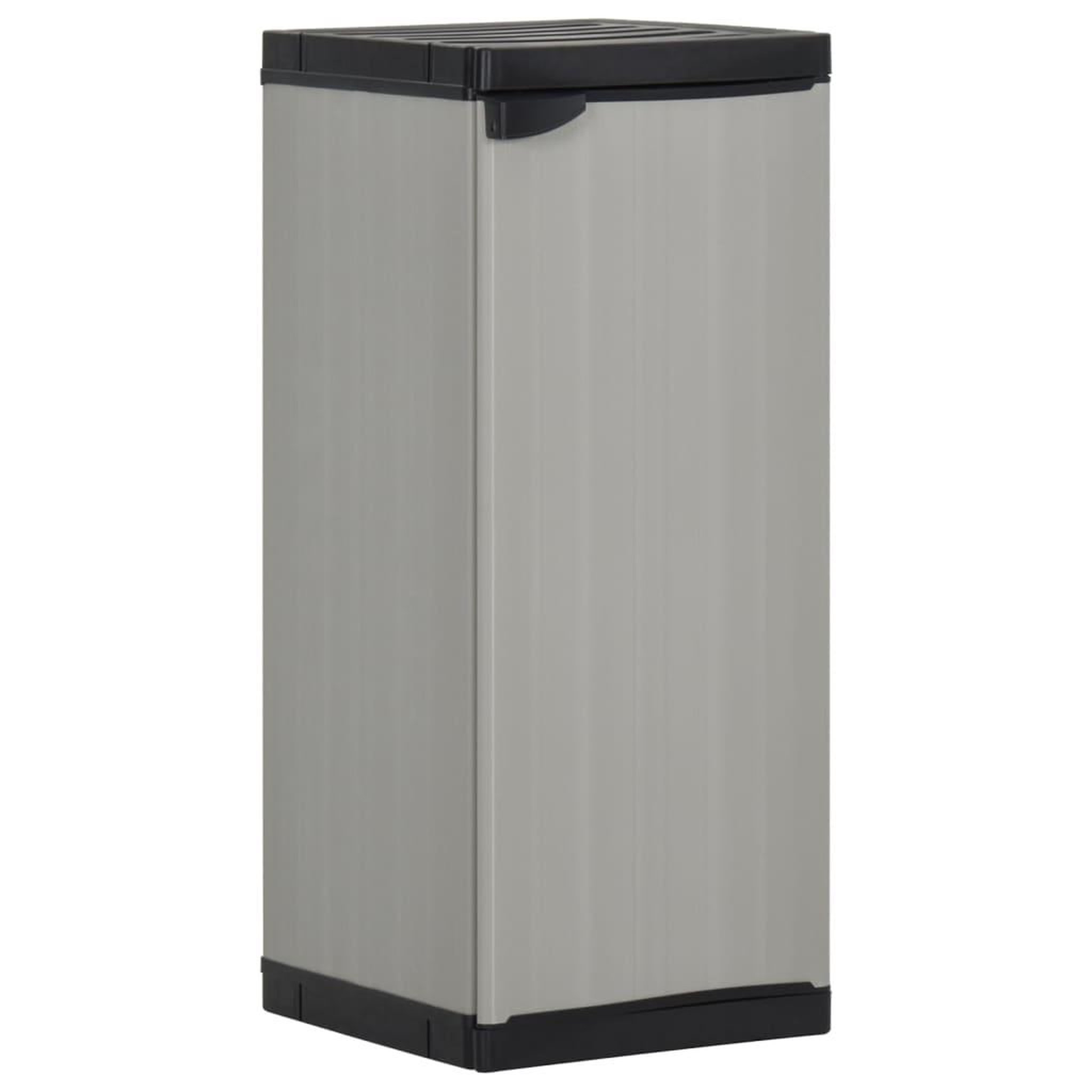 VIDAXL Armoire de rangement de jardin 1 etagere gris/noir 35x40x85 cm