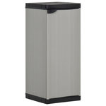 VIDAXL Armoire de rangement de jardin 1 etagere Gris/noir 35x40x85 cm