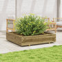Voir la diapositive 1 : VIDAXL Jardiniere 110x110x26,5 cm bois de pin impregne