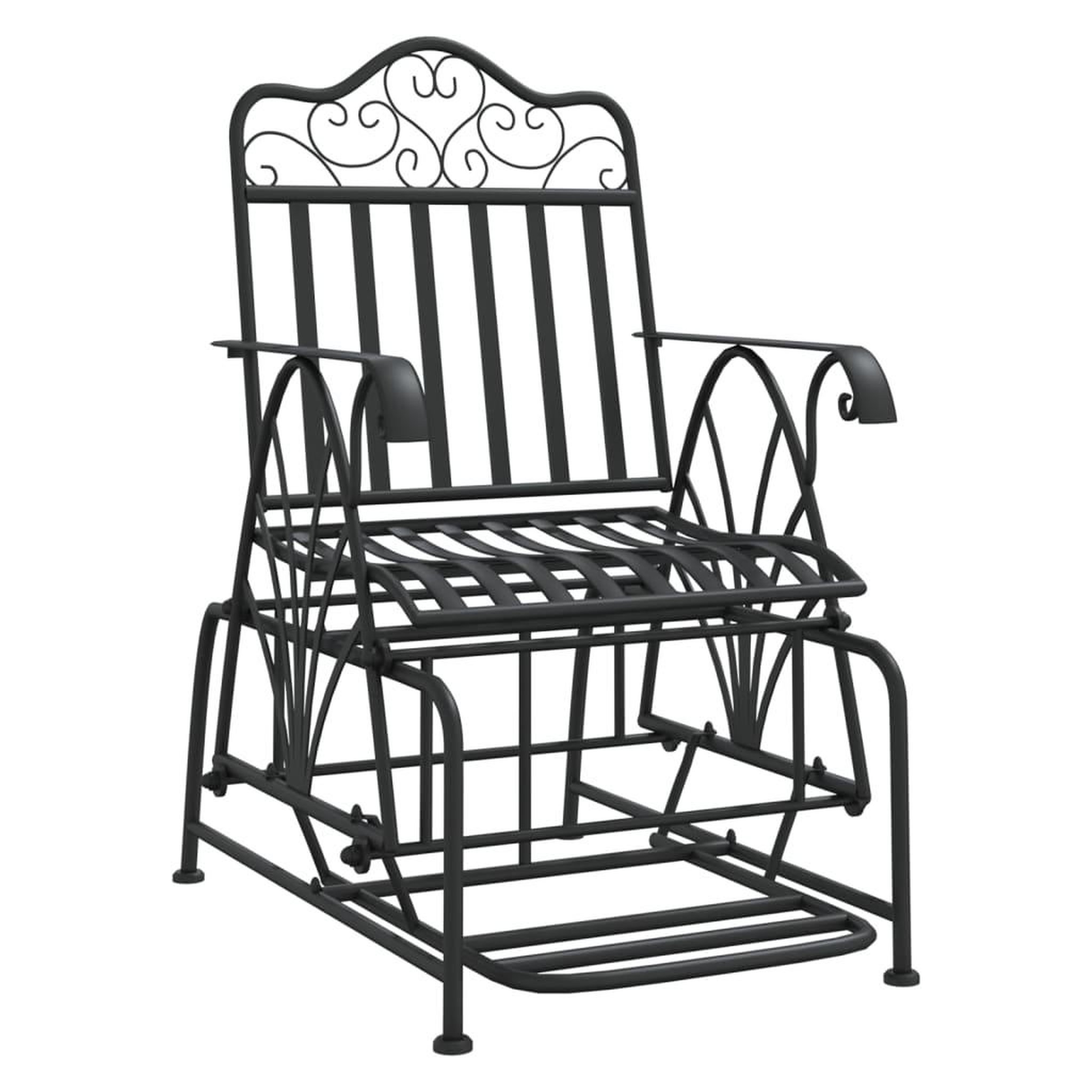 Voir la diapositive 2 : VIDAXL Banc coulissant 61 cm Noir Acier