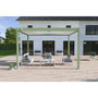 Voir la diapositive 3 : Pergola Bioclimatique autoportée 3x4 m - Aluminium - Vert jade/blanc - VS OmBREA®