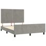 Voir la diapositive 4 : VIDAXL Cadre de lit sans matelas gris clair 140x190 cm velours