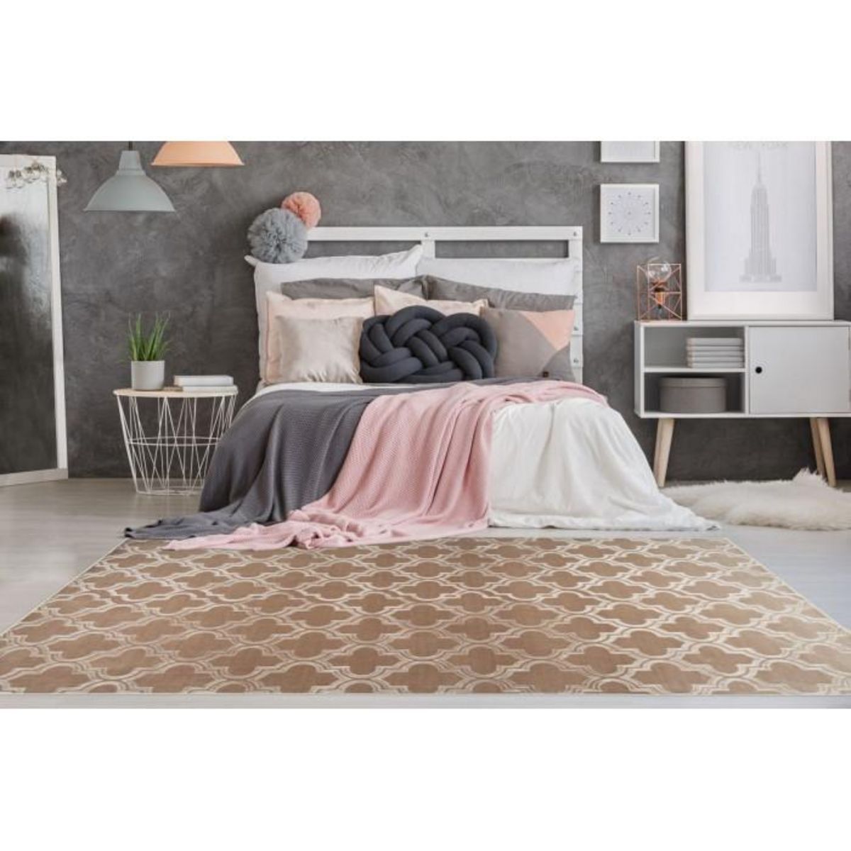 Paris Prix Tapis Vintage Fait Main  Monroe I  Taupe