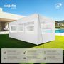 Voir la diapositive 2 : tectake Pavillon de jardin avec cadre en aluminium blanc