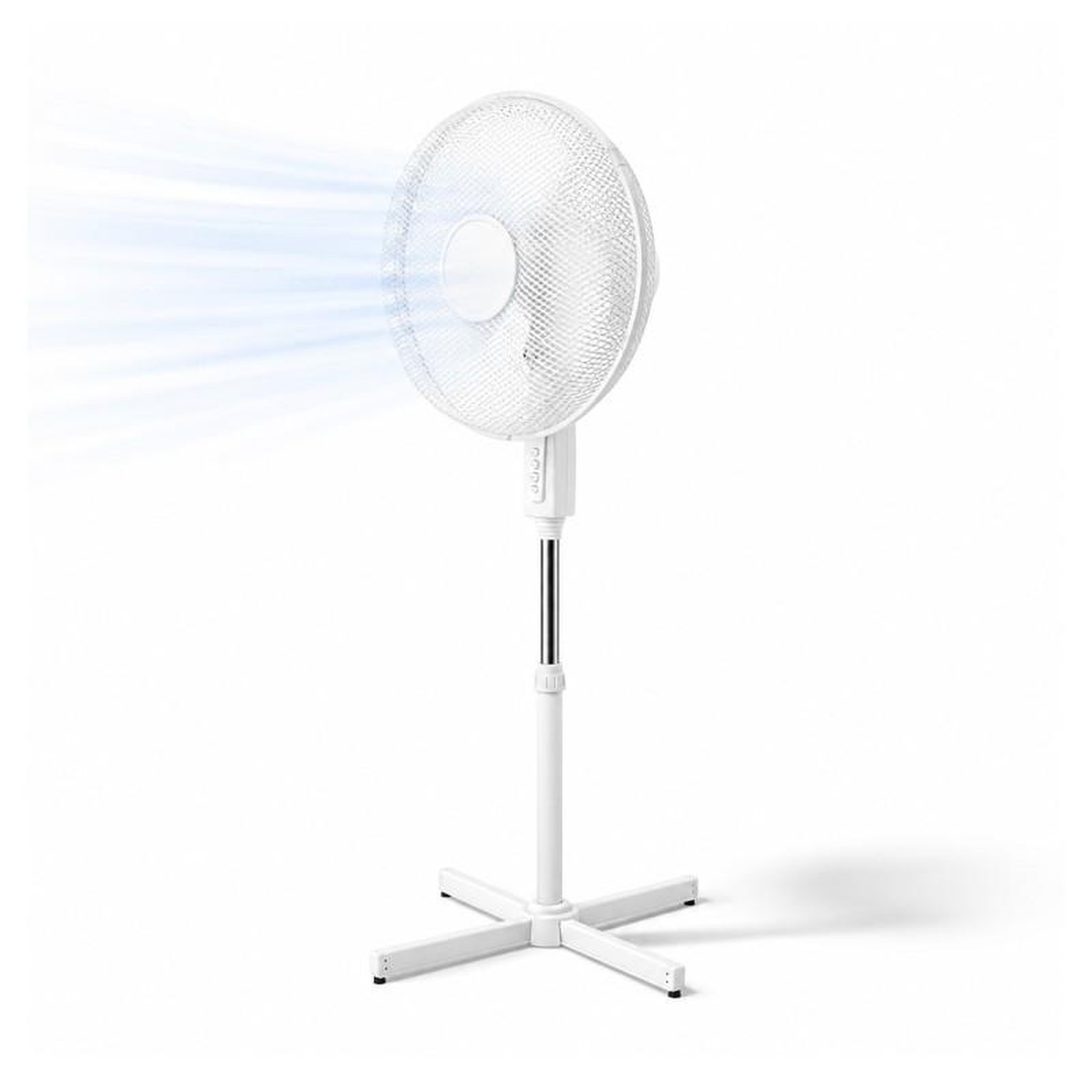 Ventilateur sur pied silencieux 40 cm – blanc 40w