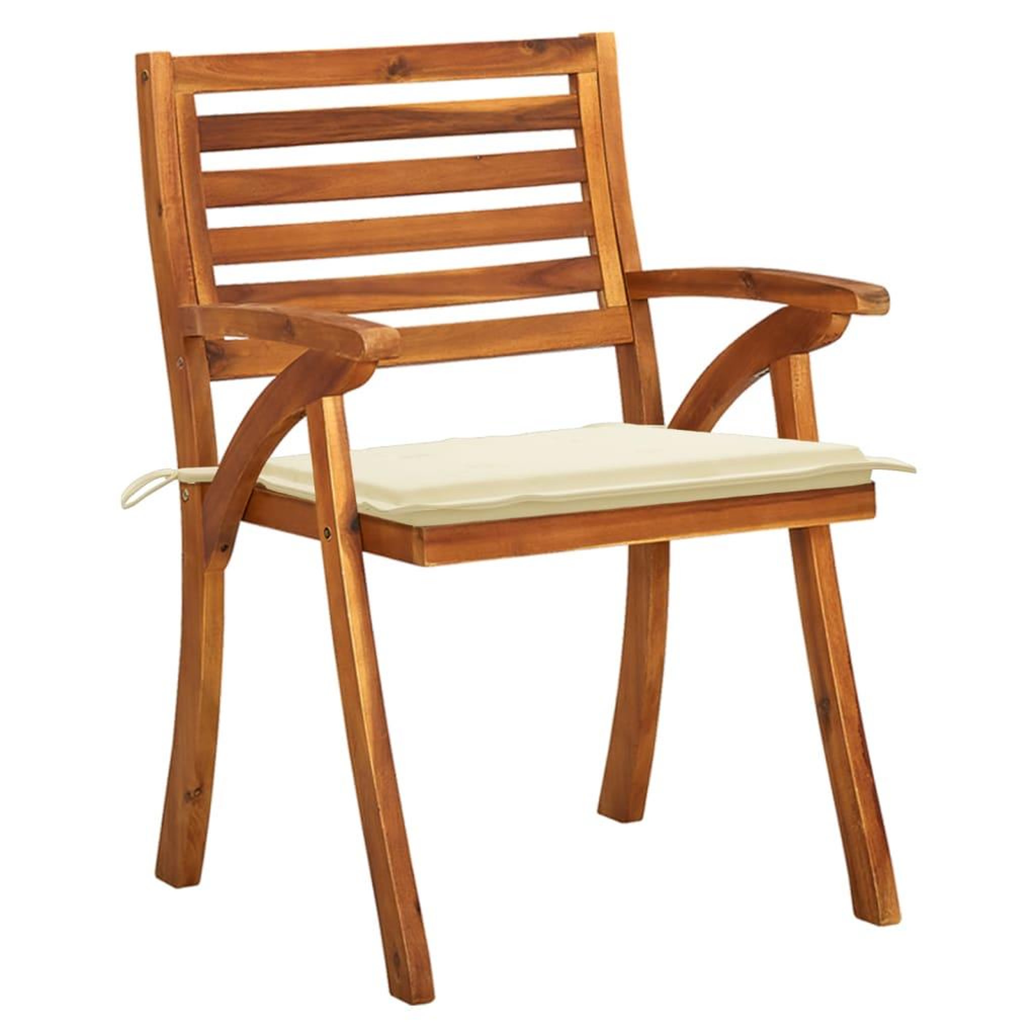 Voir la diapositive 4 : VIDAXL Chaises de jardin avec coussins lot de 4 Bois de teck solide