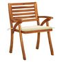 Voir la diapositive 4 : VIDAXL Chaises de jardin avec coussins lot de 4 Bois de teck solide