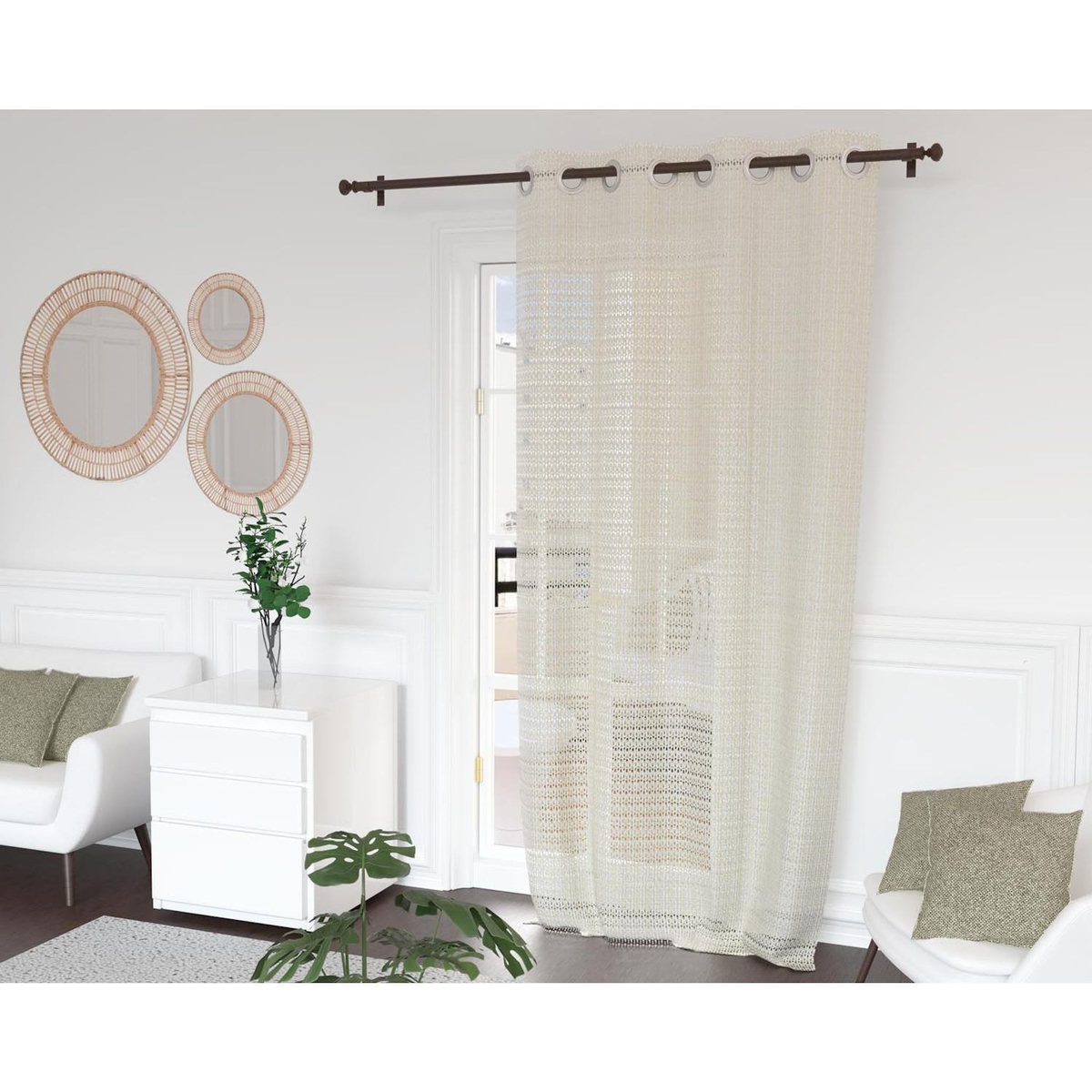 SOLEIL D'OCRE Voile à oeillets 135x250 cm ARTHUR, par Soleil d'Ocre