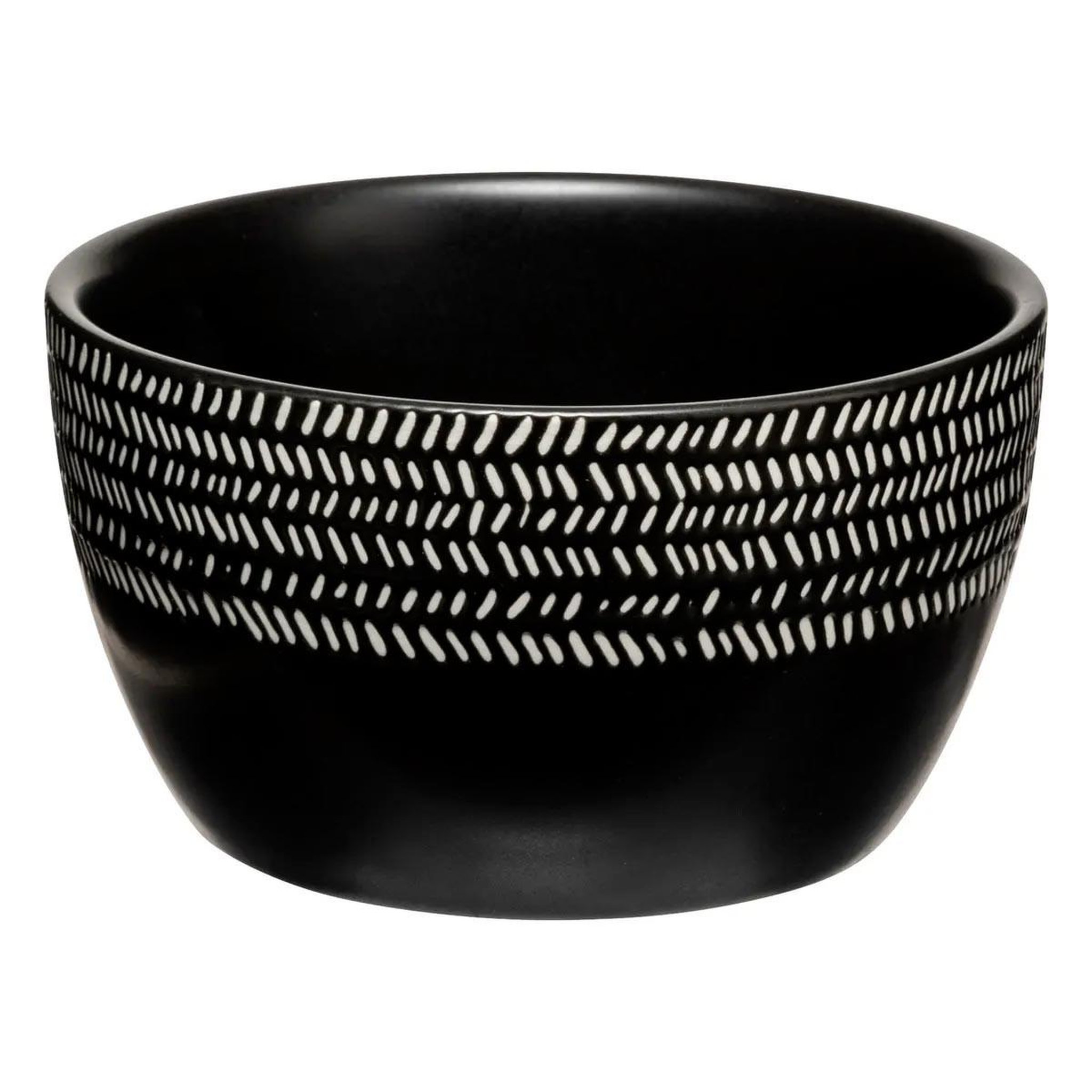 Voir la diapositive 2 : SECRET DE GOURMET Lot de 4 coupelles en céramique  ethnique  10cm noir & blanc