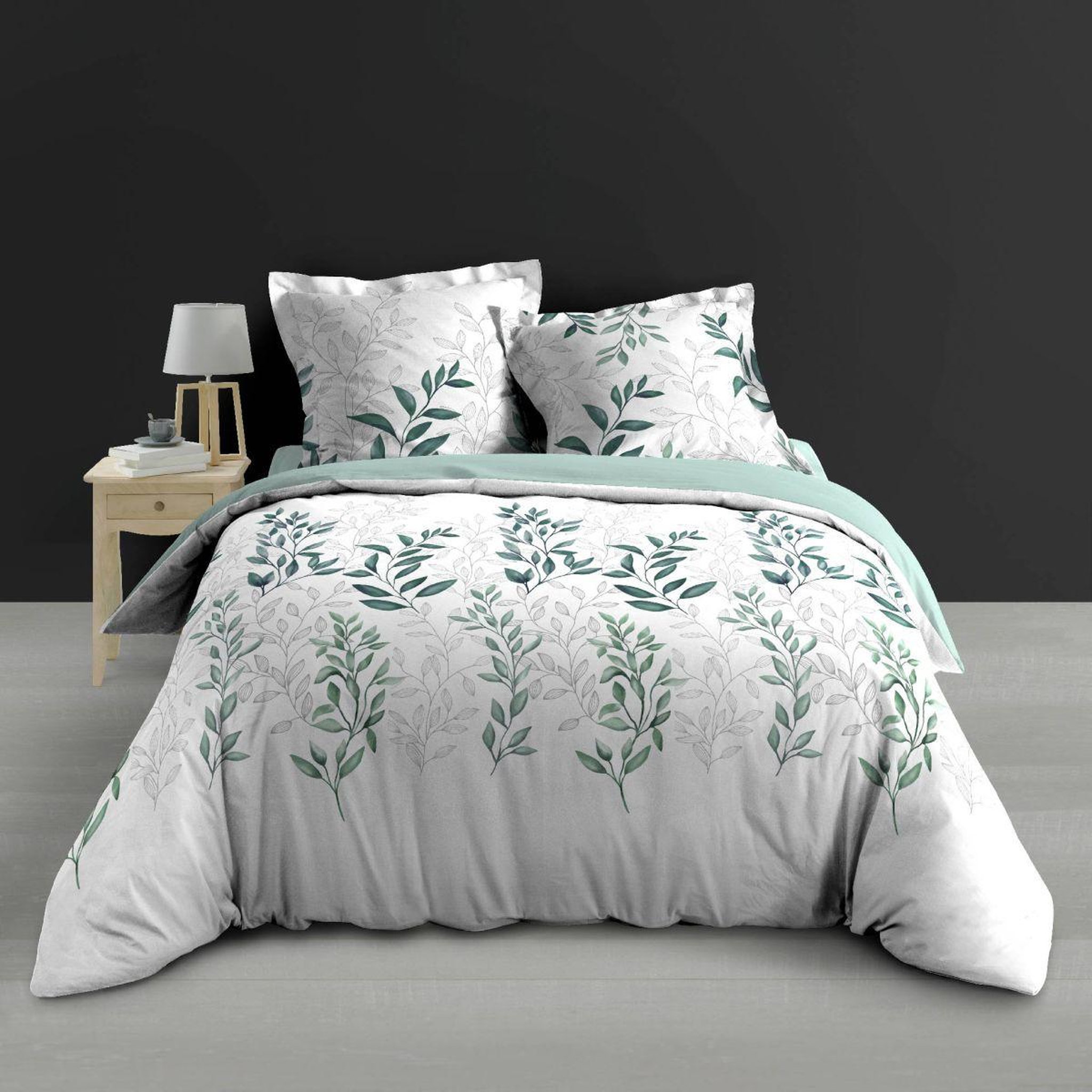 Douceur d'Intérieur Parure de lit 3 pièces  wendy  260x240cm vert