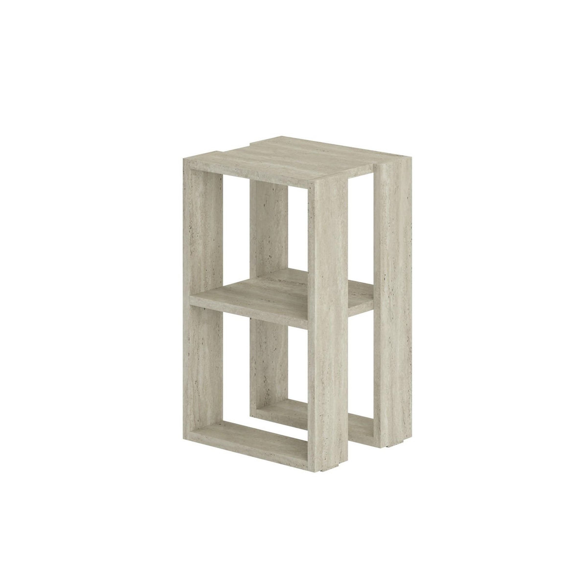 Habitat et Jardin Table de chevet en bois  Lonie  30 x 30 x 55 cm - Travertin