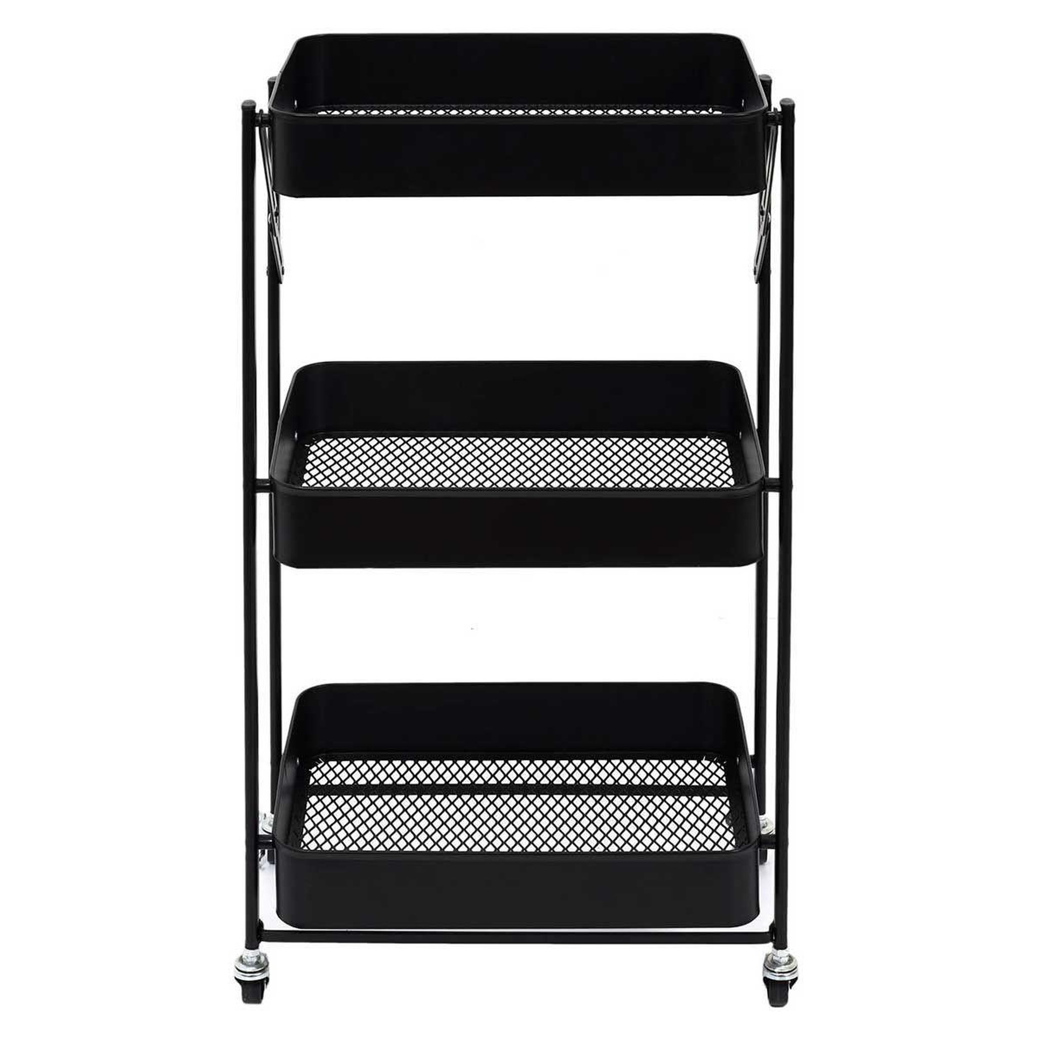 Voir la diapositive 2 : The Home Deco Factory Desserte de cuisine design  pliante  77cm noir