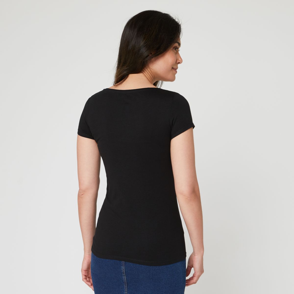 INEXTENSO T-shirt manches courtes noir femme