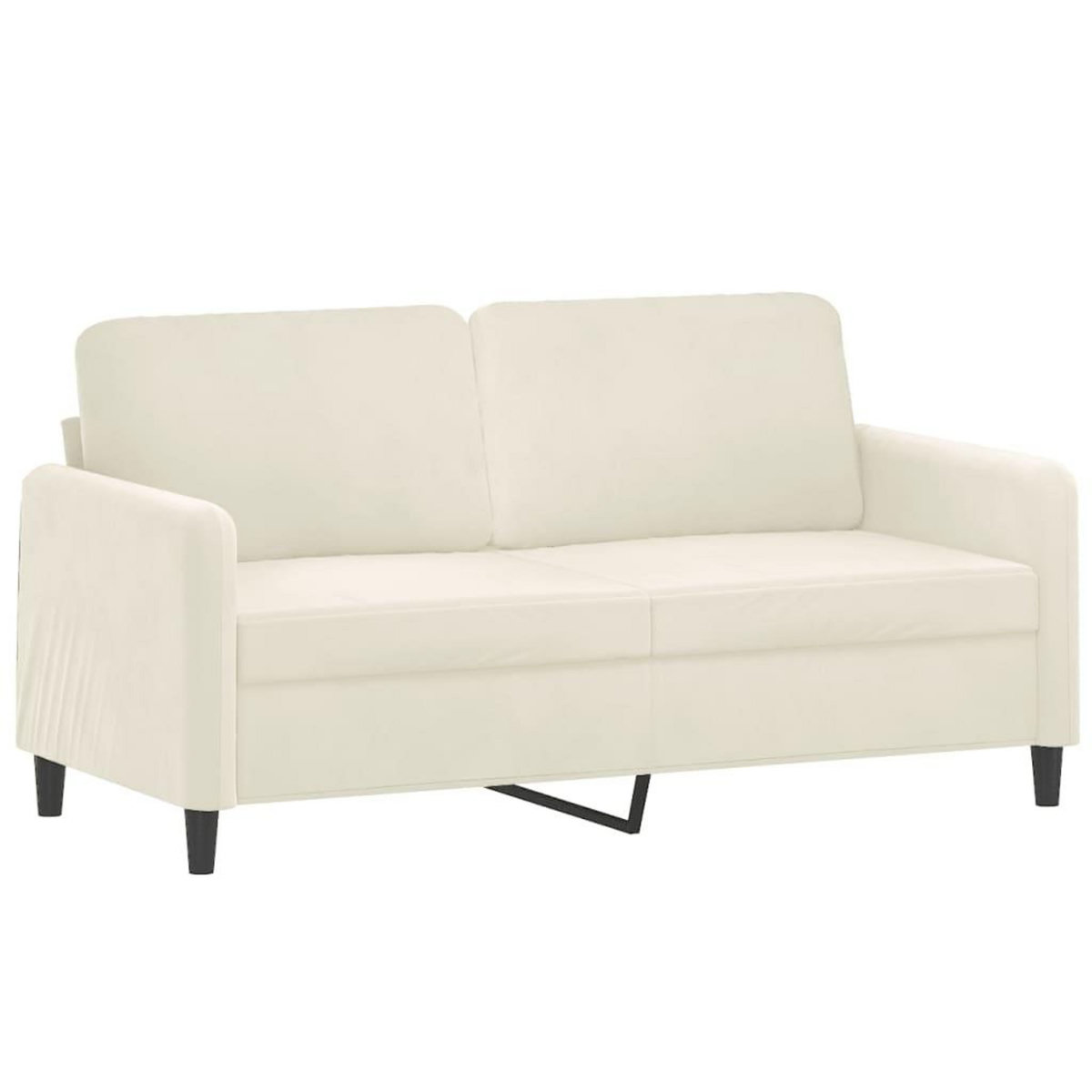 VIDAXL Ensemble de canapes 2 pcs creme velours