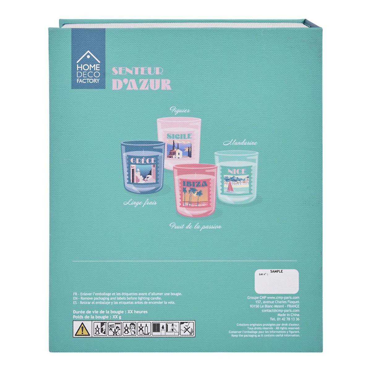 Paris Prix Coffret 4 Bougies Parfumées  Voyage  18cm Multicolore