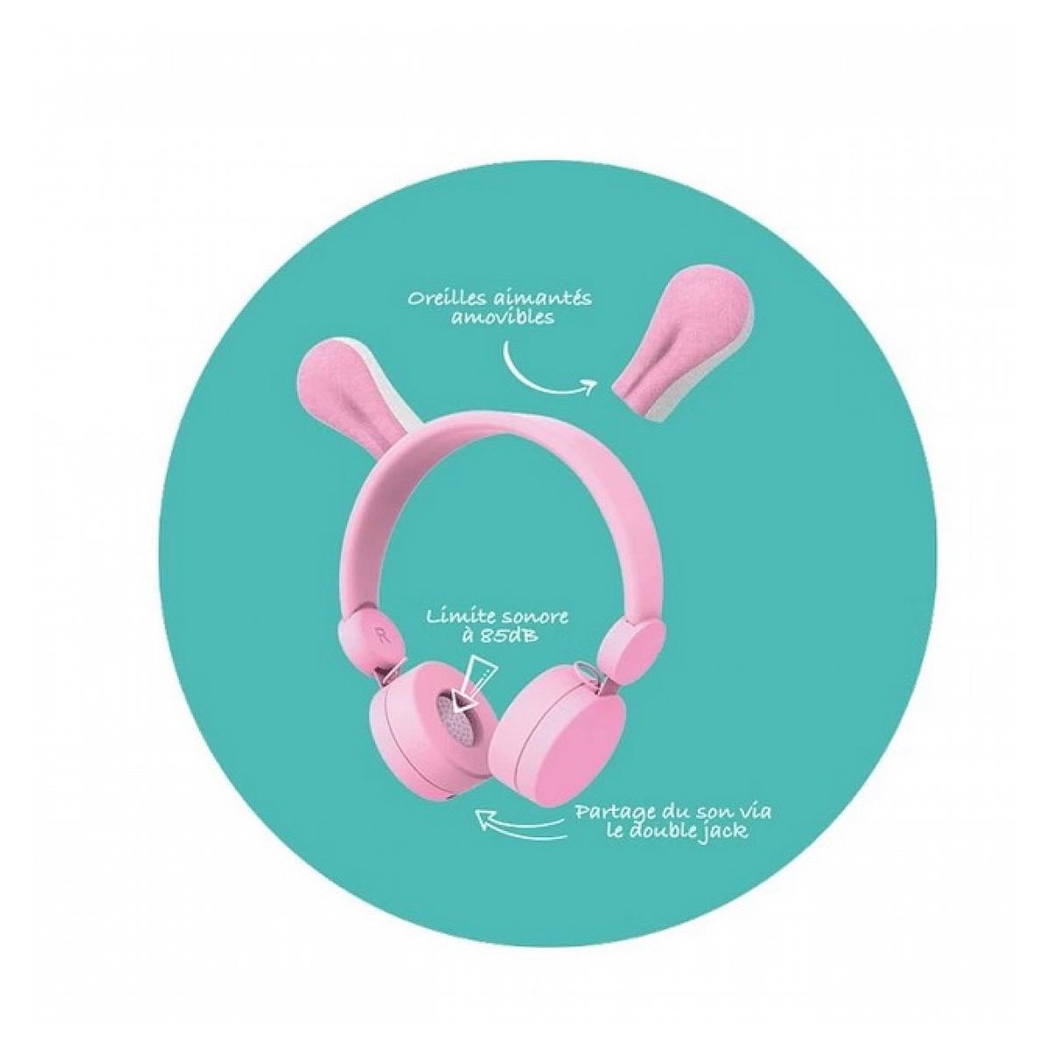 Voir la diapositive 4 : KIDYWOLF Kidyears Casque audio enfant - Loup