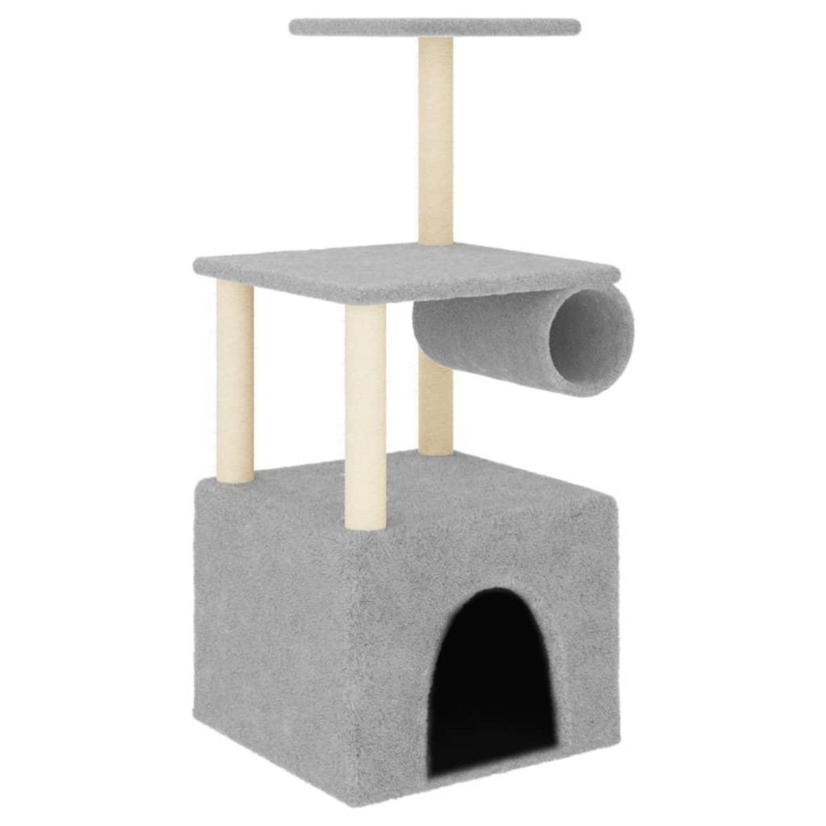 VIDAXL Arbre a chat avec griffoirs en sisal gris clair 109,5 cm