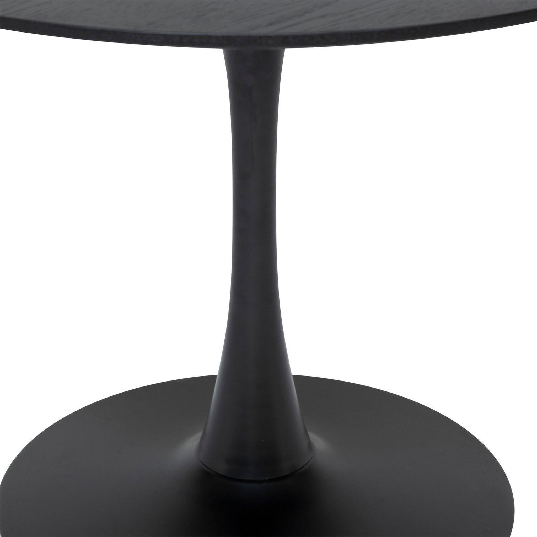Voir la diapositive 5 : ATMOSPHERA Table à manger ronde en bois pour 4 personnes elias - noir