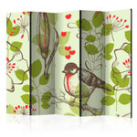 Paris Prix Paravent 5 Volets  Bird & Lilies Vintage Pattern  172x225cm