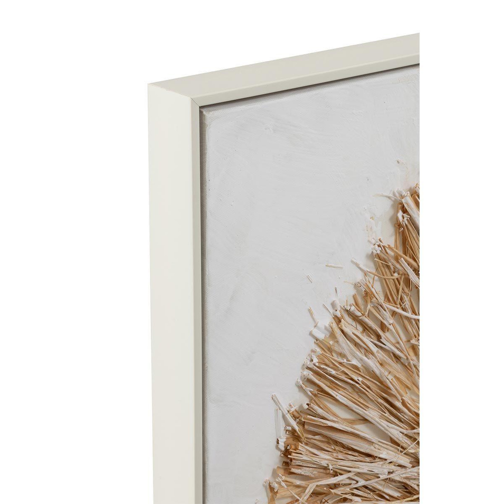 Voir la diapositive 2 : J-LINE Tableau déco cercle  ibiza  70x70cm naturel