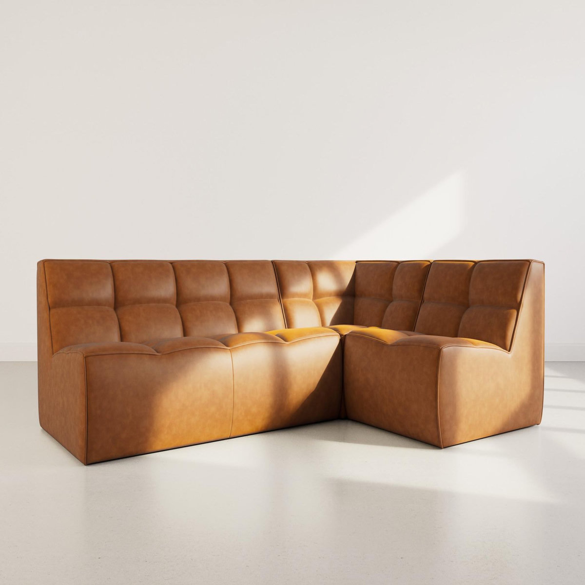 LISA DESIGN Alya - canapé modulable d'angle réversible 4 places en simili