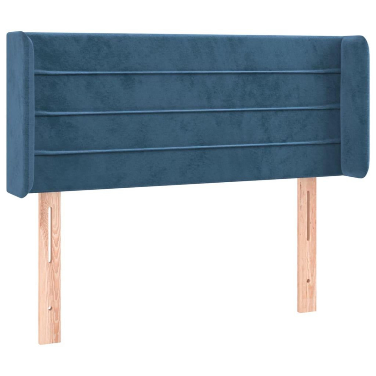 VIDAXL Tete de lit avec oreilles Bleu Fonce 83x16x78/88 cm Velours
